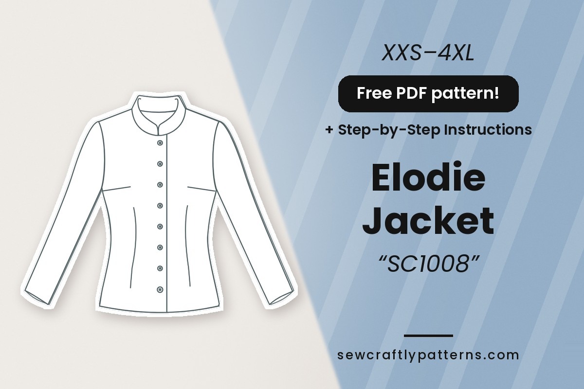 Button Front Jacket Sewing Pattern – Free PDF #SC1008