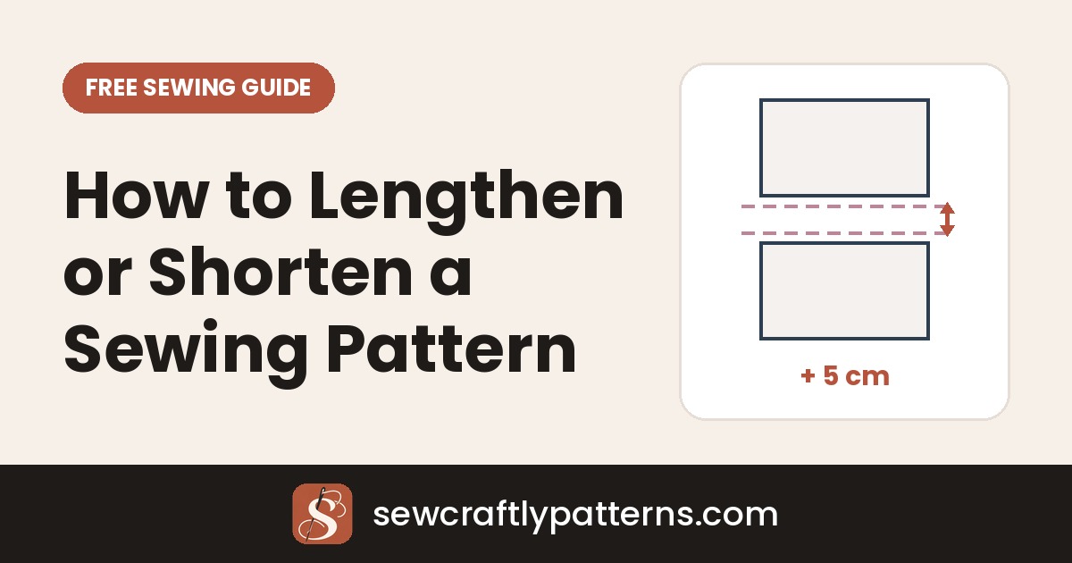How to lengthen or shorten a sewing pattern: cut and spread a pattern piece