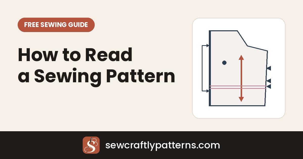 How to read a sewing pattern: grainline, place on fold, notches and markings