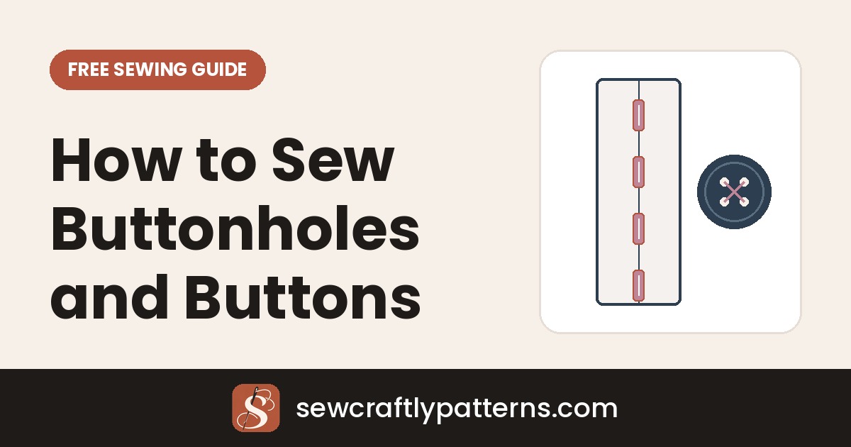 How to sew buttonholes and buttons on a sewing machine: button band with buttonholes