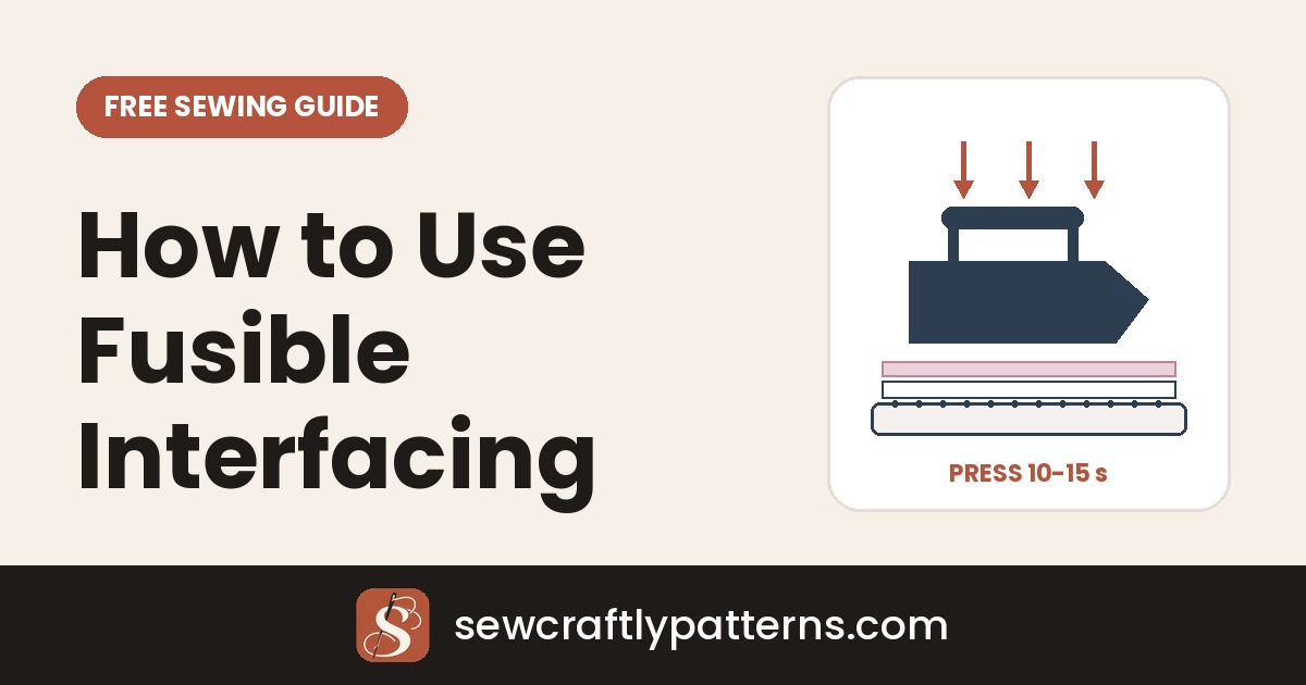 How to use fusible interfacing: pressing interfacing onto fabric with an iron