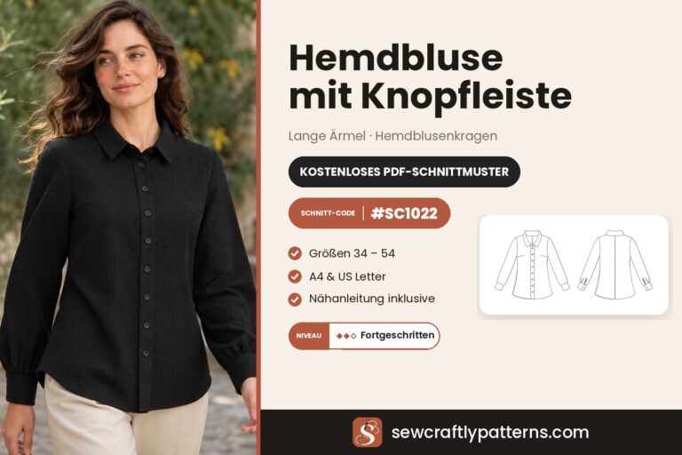 Hemdbluse Schnittmuster kostenlos als PDF, SC1022