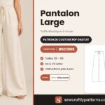 Patron pantalon large gratuit en PDF, SC1009