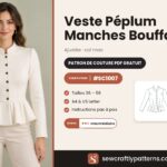 Patron veste peplum gratuit en PDF, SC1007