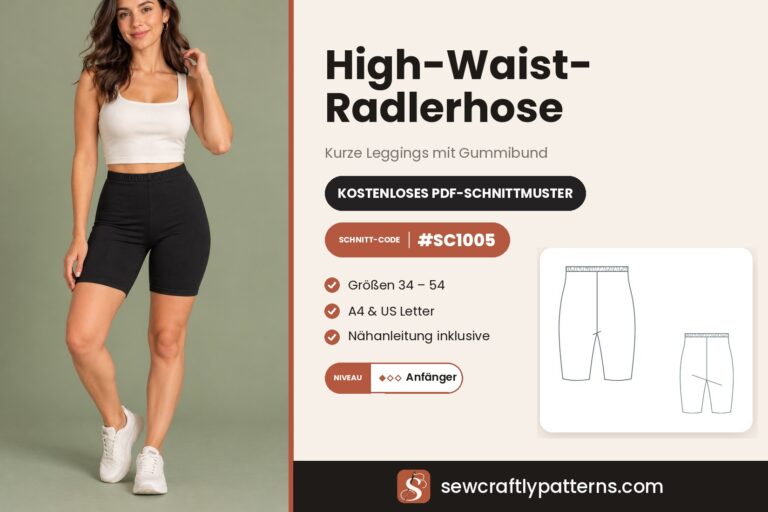 Radlerhose Schnittmuster kostenlos als PDF, SC1005