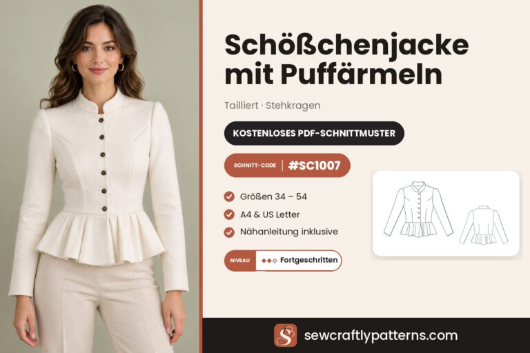 Schößchenjacke Schnittmuster kostenlos als PDF, SC1007