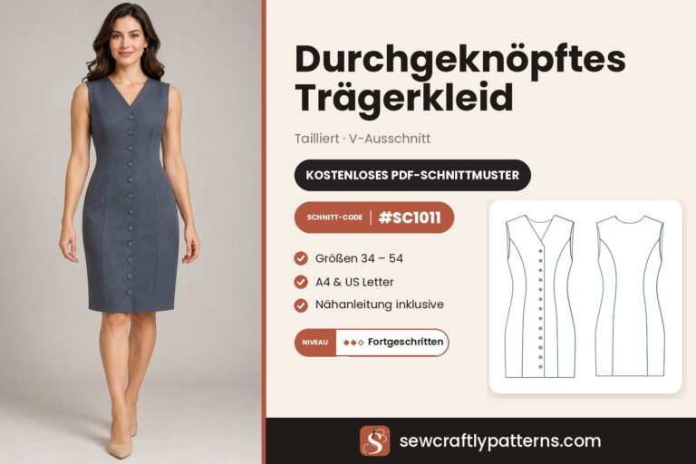 Trägerkleid mit Knopfleiste Schnittmuster kostenlos als PDF, SC1011