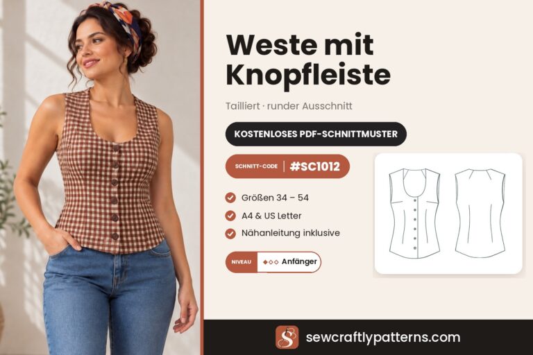 Weste Schnittmuster kostenlos als PDF, SC1012